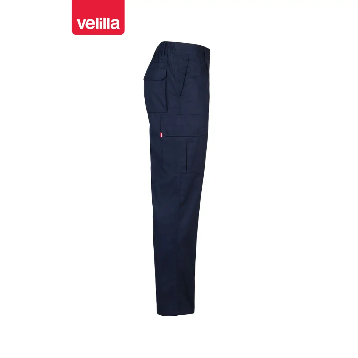 Pantalón algodón multibolsillos Velilla 103003 10 Pantalón algodón multibolsillos Velilla 103003 Azul navy, vista lateral opuesta
