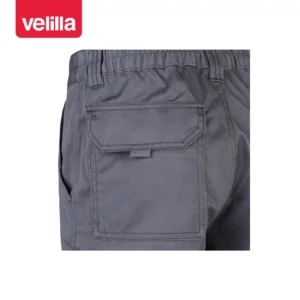 Pantalón stretch multibolsillos Velilla 103005S Gris, detalle de bolsillo trasero