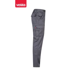 Pantalón stretch multibolsillos Velilla 103005S Gris, vista lateral opuesta