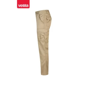 Pantalón stretch multibolsillos Velilla 103005S Beige arena, vista lateral