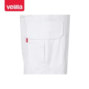 Pantalón forrado multibolsillos Velilla 103006 Blanco, detalle de bolsillo lateral