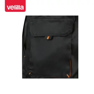 Bermudas bicolor multibolsillos Velilla 103007 Negro/Naranja, detalle de bolsillo trasero