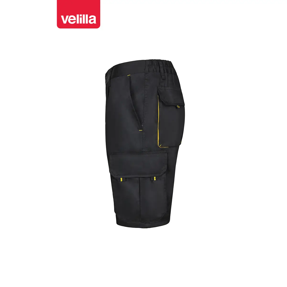 Bermudas bicolor multibolsillos Velilla 103007 77 Bermudas bicolor multibolsillos Velilla 103007 Negro/Amarillo, vista lateral