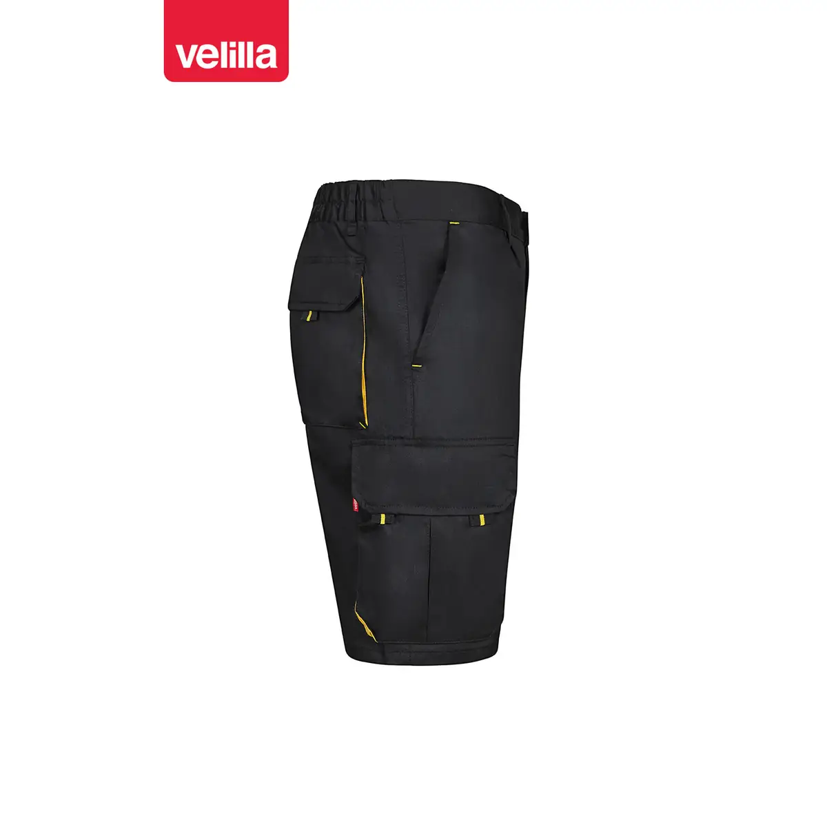Bermudas bicolor multibolsillos Velilla 103007 78 Bermudas bicolor multibolsillos Velilla 103007 Negro/Amarillo, vista lateral