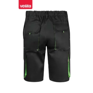 Bermudas bicolor multibolsillos Velilla 103007 Negro/Verde lima, vista trasera