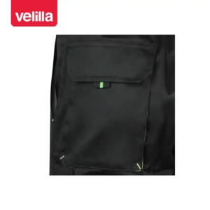 Bermudas bicolor multibolsillos Velilla 103007 Negro/Verde lima, detalle de bolsillo trasero