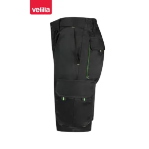 Bermudas bicolor multibolsillos Velilla 103007 Negro/Verde lima, vista lateral