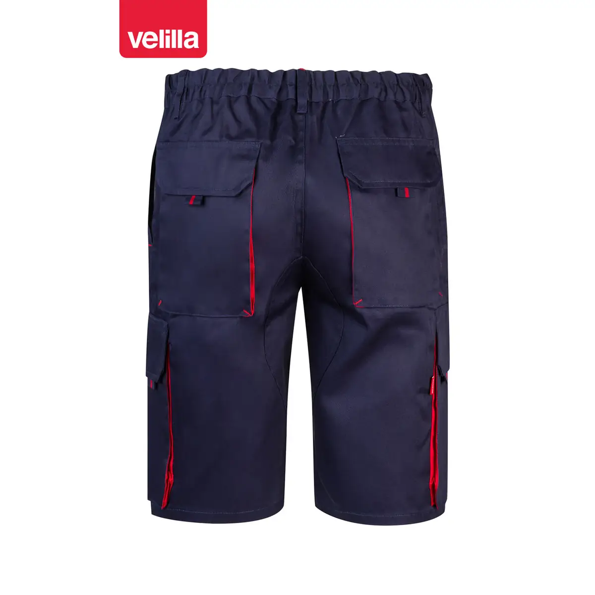 Bermudas bicolor multibolsillos Velilla 103007 51 Bermudas bicolor multibolsillos Velilla 103007 Azul marino/Rojo, vista trasera