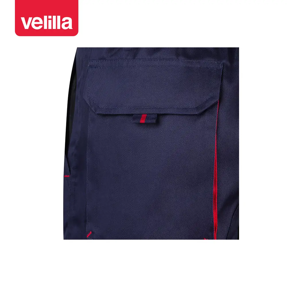 Bermudas bicolor multibolsillos Velilla 103007 12 Bermudas bicolor multibolsillos Velilla 103007 Azul marino/Rojo, detalle de bolsillo trasero