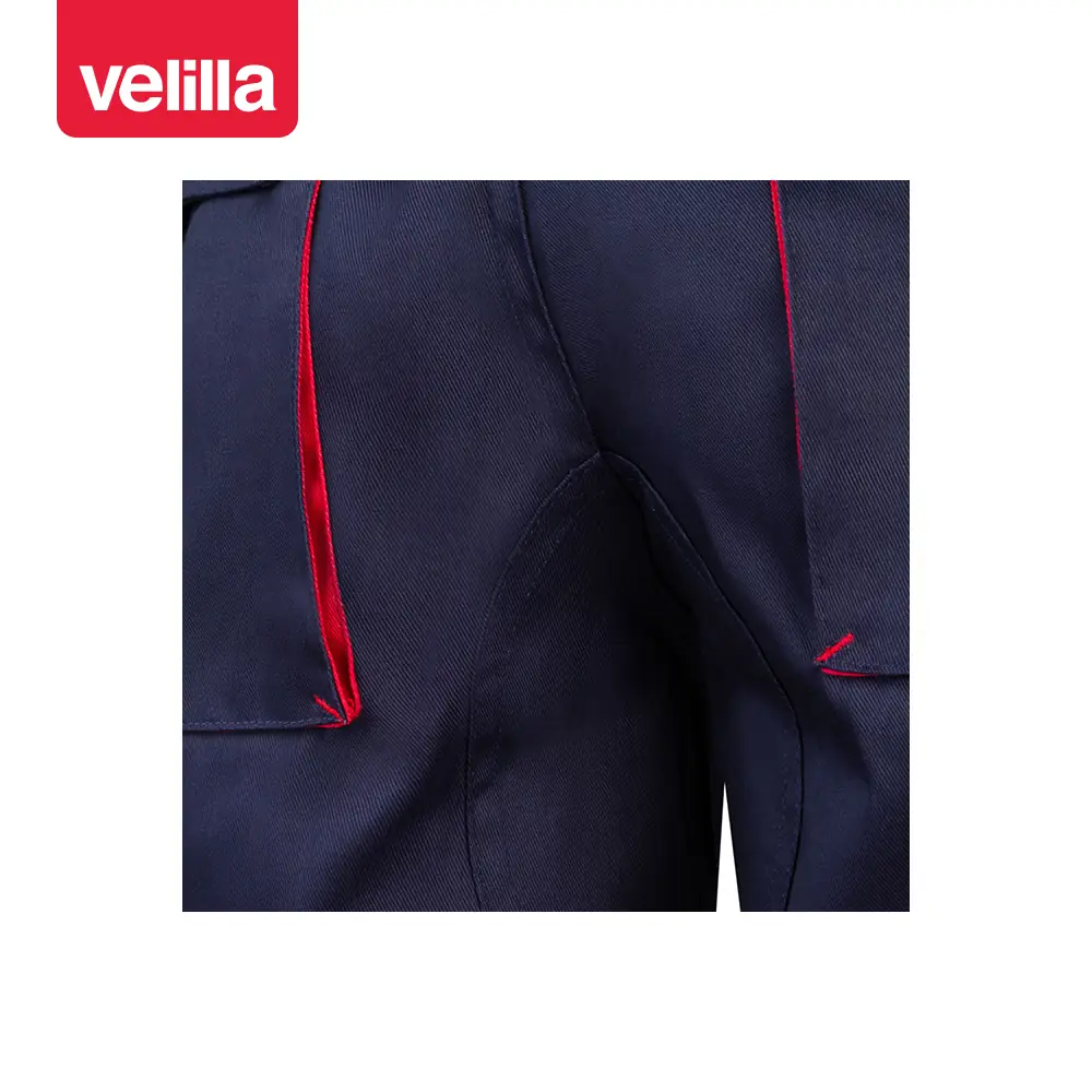 Bermudas bicolor multibolsillos Velilla 103007 13 Bermudas bicolor multibolsillos Velilla 103007 Azul marino/Rojo, detalle de bolsillo delantero