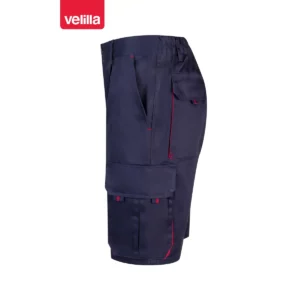 Bermudas bicolor multibolsillos Velilla 103007 Azul marino/Rojo, vista lateral