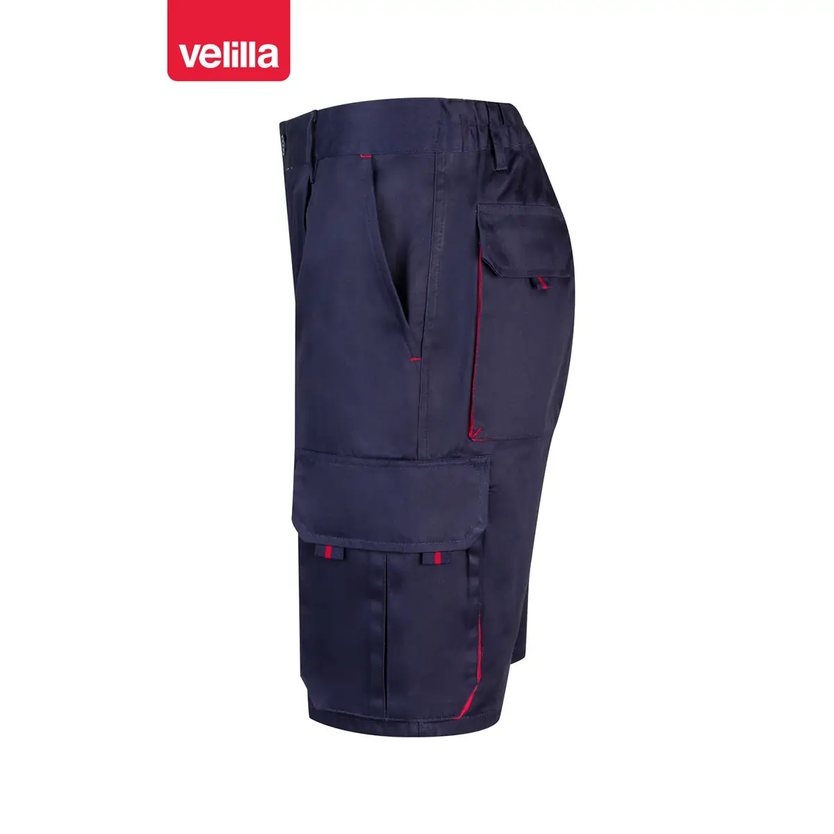 Bermudas bicolor multibolsillos Velilla 103007 49 Bermudas bicolor multibolsillos Velilla 103007 Azul marino/Rojo, vista lateral