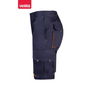 Bermudas bicolor multibolsillos Velilla 103007 Azul marino/Naranja, vista lateral
