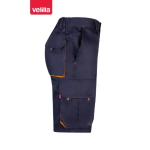 Bermudas bicolor multibolsillos Velilla 103007 Azul marino/Naranja, vista lateral