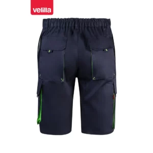 Bermudas bicolor multibolsillos Velilla 103007 Azul marino/Verde lima, vista trasera