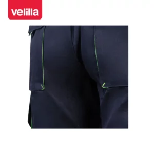 Bermudas bicolor multibolsillos Velilla 103007 Azul marino/Verde lima, detalle de bolsillo delantero