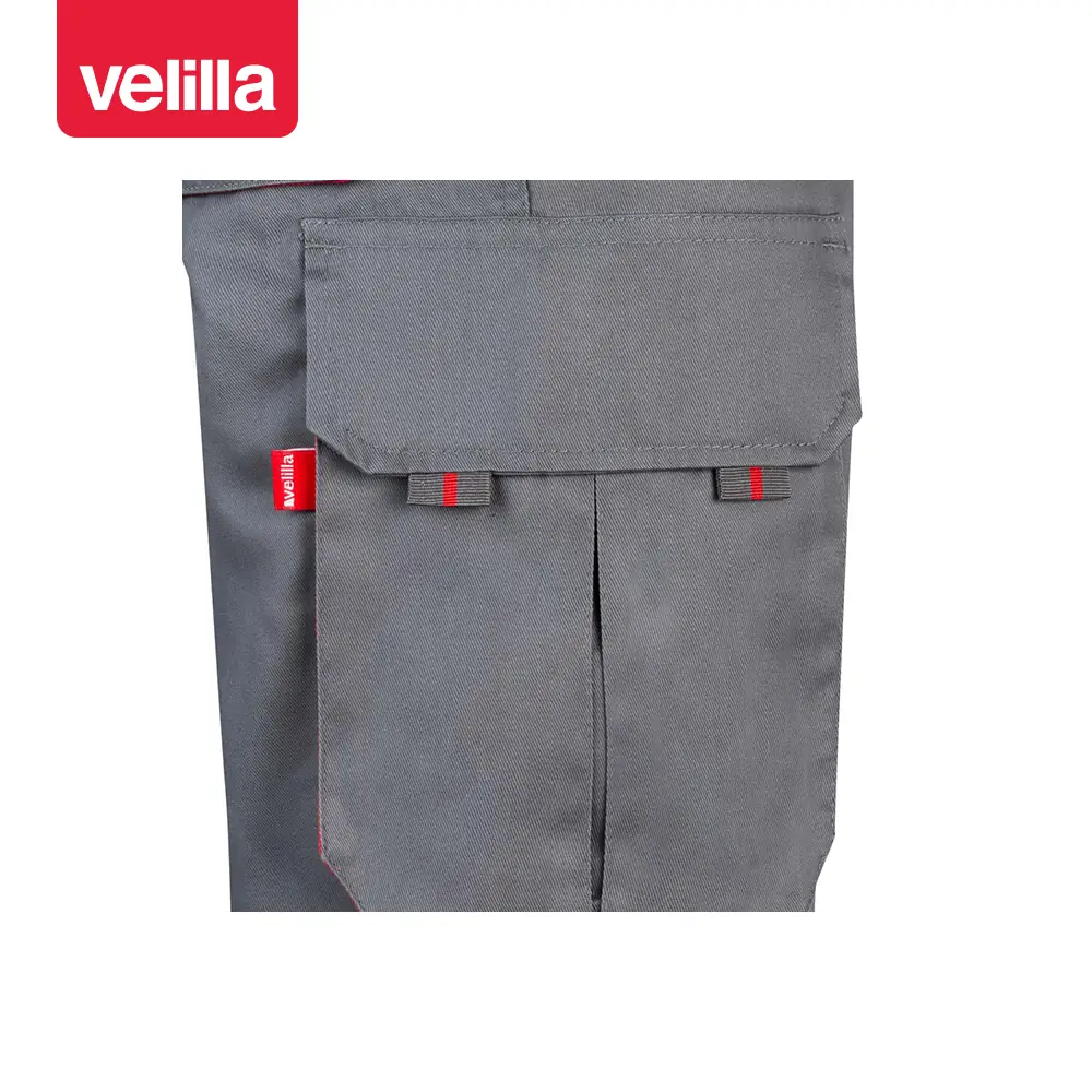 Bermudas bicolor multibolsillos Velilla 103007 23 Bermudas bicolor multibolsillos Velilla 103007 Gris/Rojo, detalle de bolsillo lateral