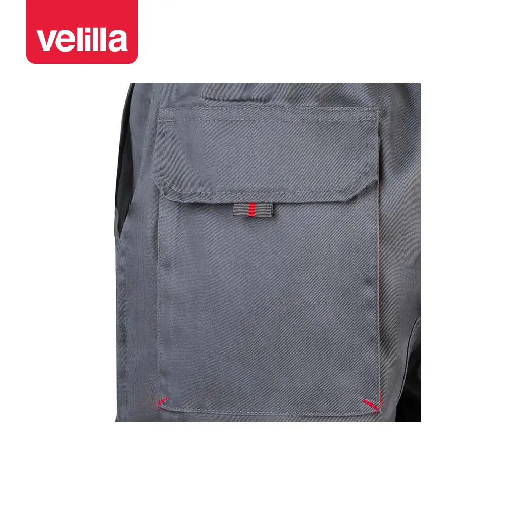 Bermudas bicolor multibolsillos Velilla 103007 24 Bermudas bicolor multibolsillos Velilla 103007 Gris/Rojo, detalle de bolsillo trasero