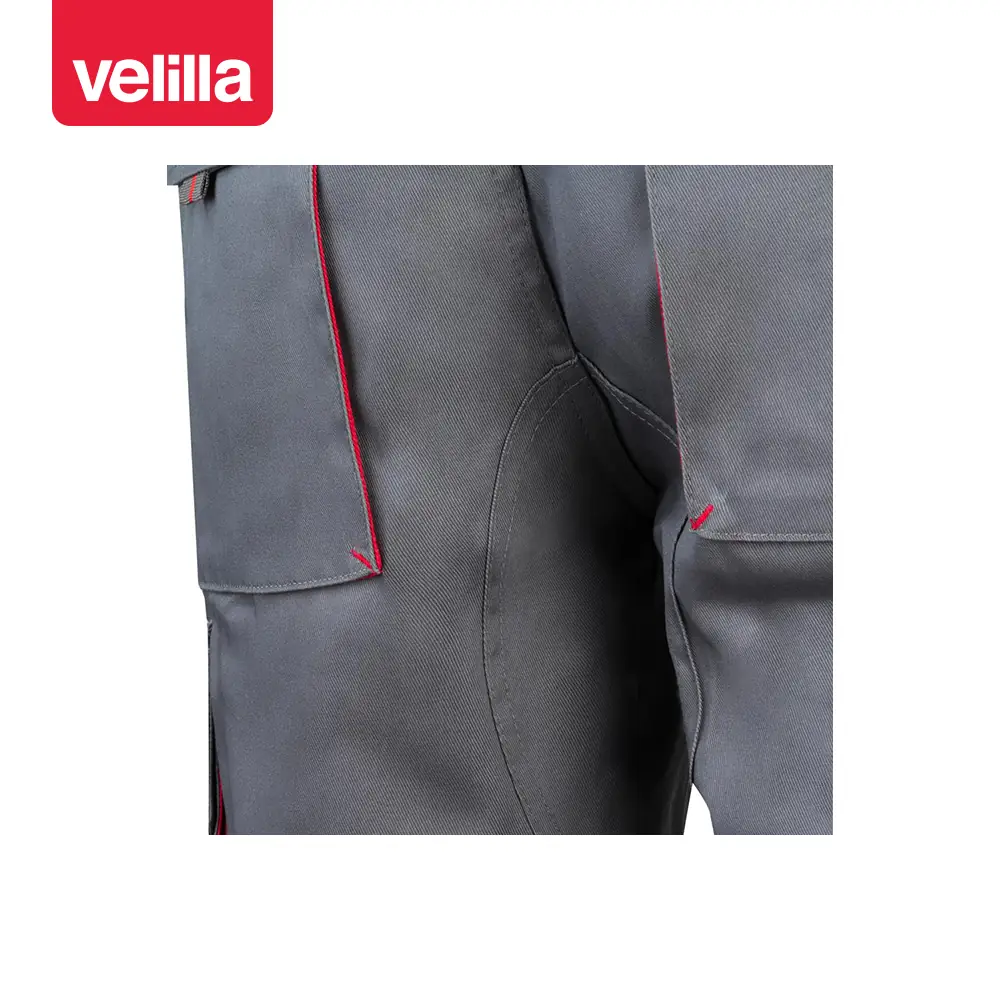 Bermudas bicolor multibolsillos Velilla 103007 25 Bermudas bicolor multibolsillos Velilla 103007 Gris/Rojo, detalle de bolsillo delantero