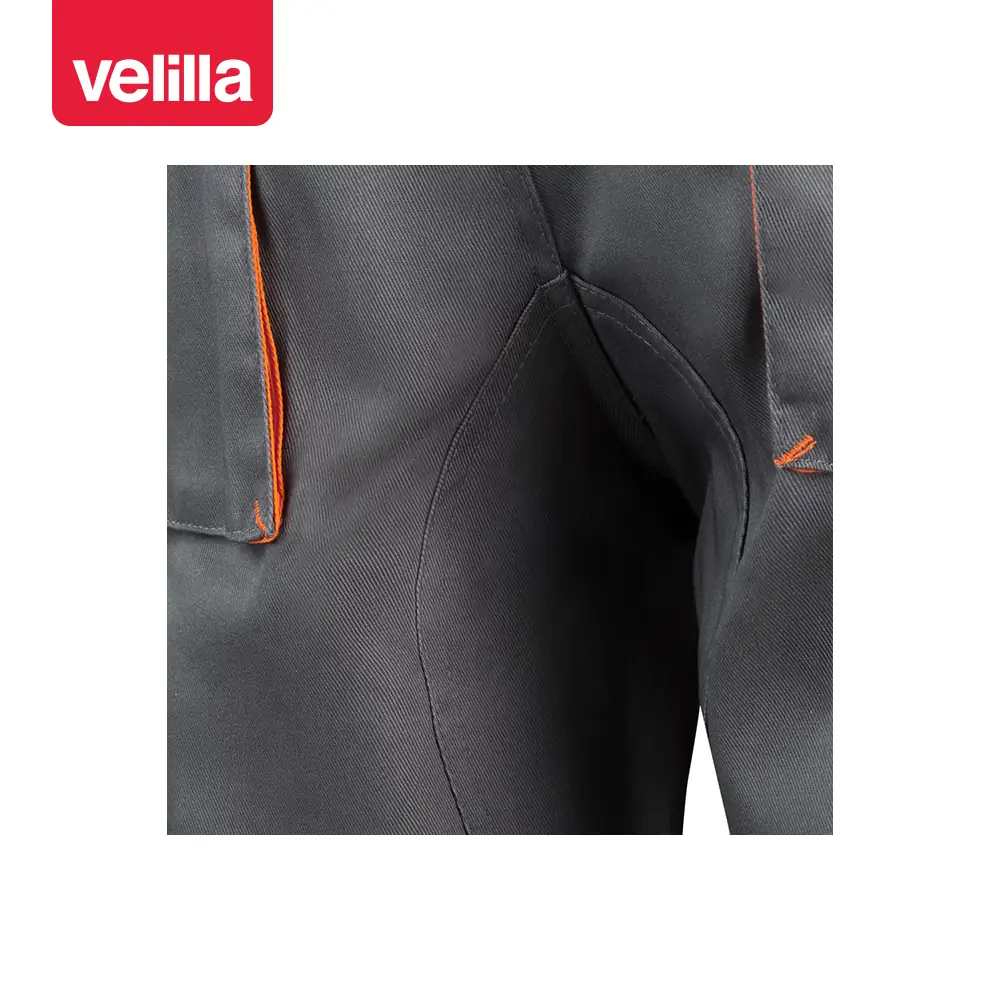 Bermudas bicolor multibolsillos Velilla 103007 22 Bermudas bicolor multibolsillos Velilla 103007 Gris/Naranja, detalle de bolsillo delantero