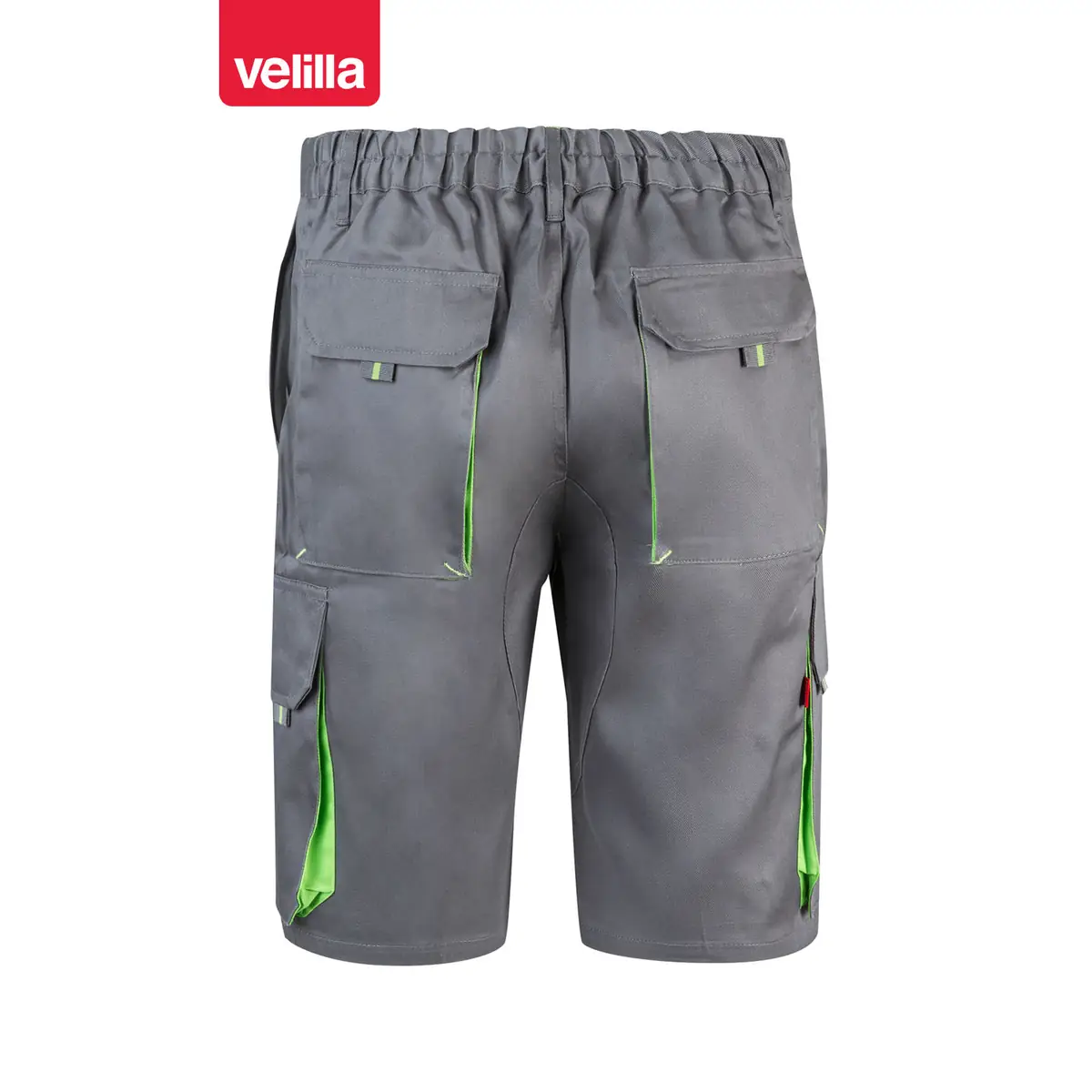 Bermudas bicolor multibolsillos Velilla 103007 75 Bermudas bicolor multibolsillos Velilla 103007 Gris/Verde lima, vista trasera