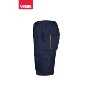 Bermudas bicolor multibolsillos Velilla 103007 Azul navy/Amarillo, vista lateral
