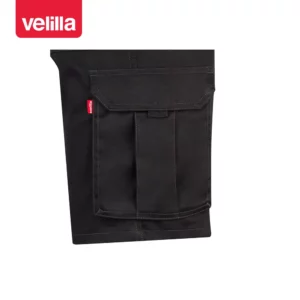 Bermudas stretch multibolsillos Velilla 103009S Negro, detalle de bolsillo lateral