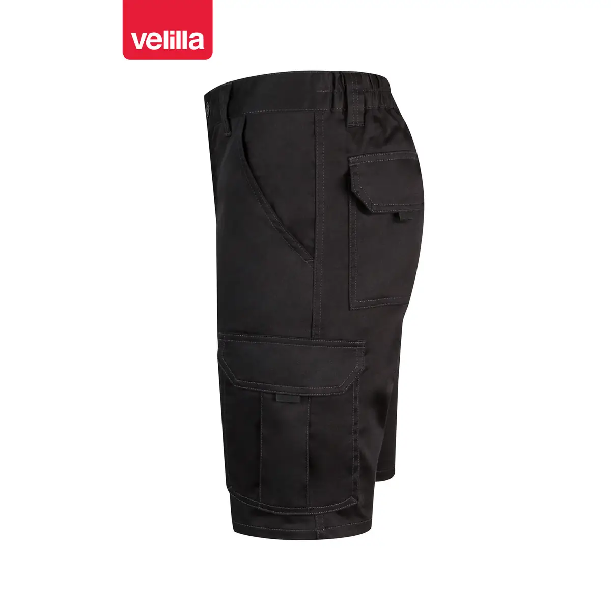 Bermudas stretch multibolsillos Velilla 103009S 23 Bermudas stretch multibolsillos Velilla 103009S Negro, vista lateral