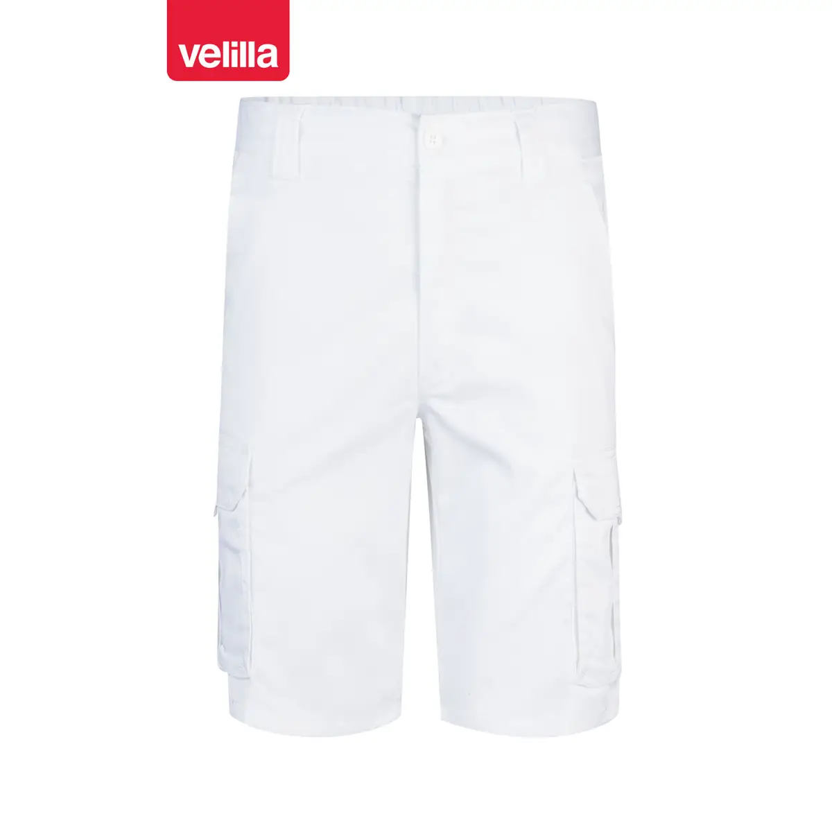 Bermudas stretch multibolsillos Velilla 103009S 1 Bermudas stretch multibolsillos Velilla 103009S Blanco, vista frontal