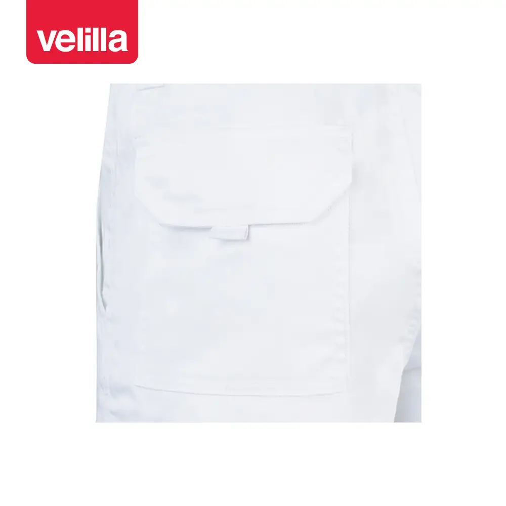 Bermudas stretch multibolsillos Velilla 103009S 6 Bermudas stretch multibolsillos Velilla 103009S Blanco, detalle de bolsillo trasero