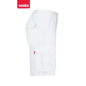 Bermudas stretch multibolsillos Velilla 103009S Blanco, vista lateral opuesta