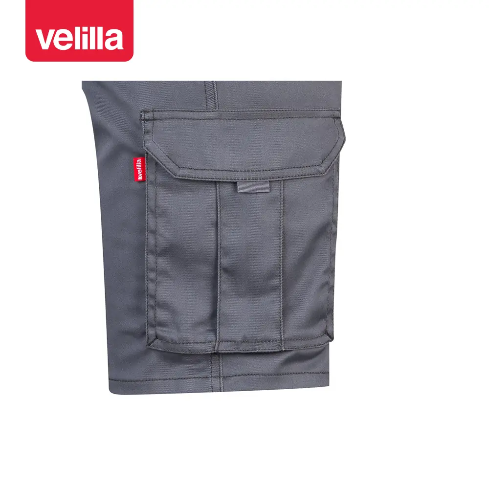 Bermudas stretch multibolsillos Velilla 103009S 7 Bermudas stretch multibolsillos Velilla 103009S Gris, detalle de bolsillo lateral