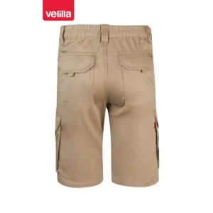Bermudas stretch multibolsillos Velilla 103009S Beige arena, vista trasera