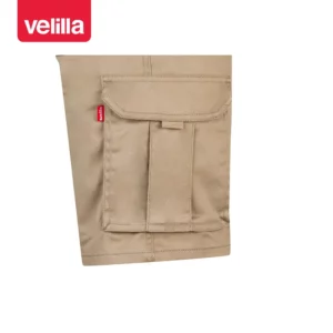 Bermudas stretch multibolsillos Velilla 103009S Beige arena, detalle de bolsillo lateral