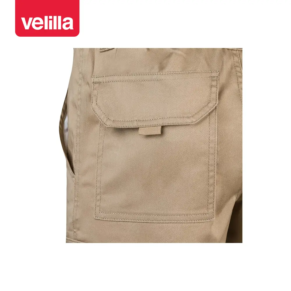 Bermudas stretch multibolsillos Velilla 103009S 17 Bermudas stretch multibolsillos Velilla 103009S Beige arena, detalle de bolsillo trasero