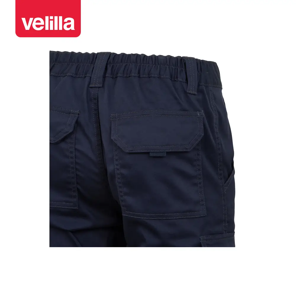 Bermudas stretch multibolsillos Velilla 103009S 12 Bermudas stretch multibolsillos Velilla 103009S Azul navy, detalle de bolsillo trasero