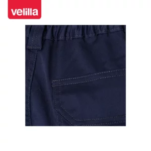 Bermudas stretch multibolsillos Velilla 103009S Azul navy, detalle de costura y bolsillo trasero
