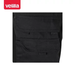 Pantalón canvas multibolsillos Velilla 103011 Negro, detalle de bolsillos laterales