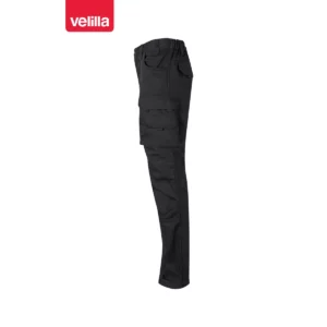 Pantalón canvas multibolsillos Velilla 103011 Negro, vista lateral