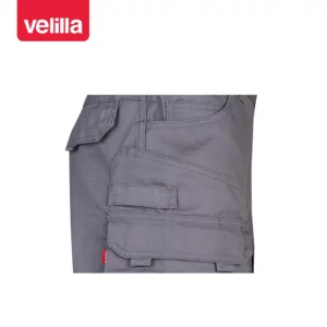 Pantalón canvas multibolsillos Velilla 103011 Gris, detalle de bolsillo lateral