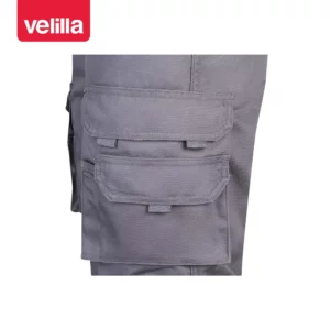 Pantalón canvas multibolsillos Velilla 103011 Gris, detalle de bolsillos laterales