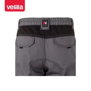 Pantalón canvas bicolor Velilla 103011B Gris/Negro, detalle de cinturilla trasera