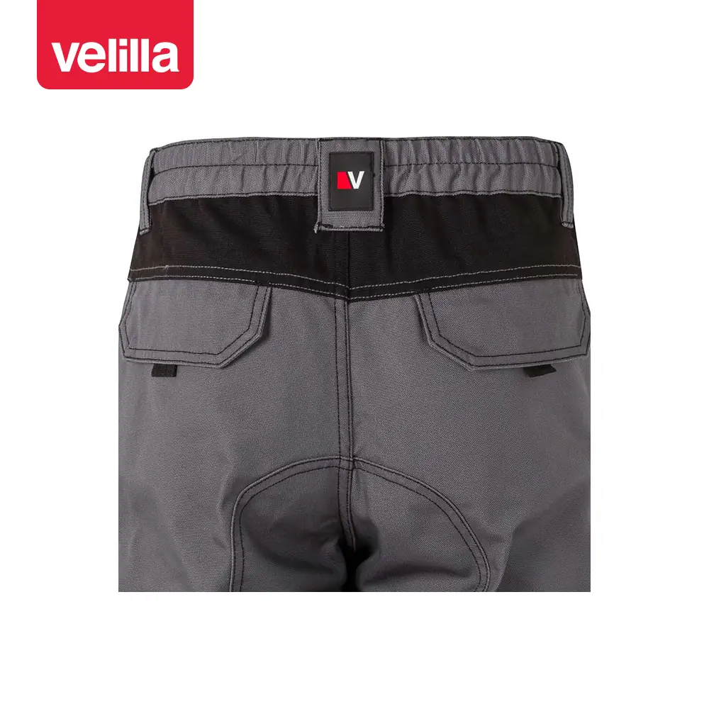 Pantalón canvas bicolor Velilla 103011B 16 Pantalón canvas bicolor Velilla 103011B Gris/Negro, detalle de cinturilla trasera