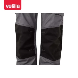 Pantalón canvas bicolor Velilla 103011B Gris/Negro, detalle de rodilleras