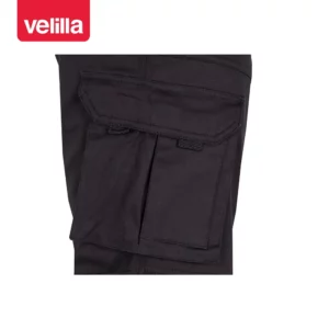 Pantalón algodón stretch Velilla 103012S Negro, detalle de bolsillo lateral