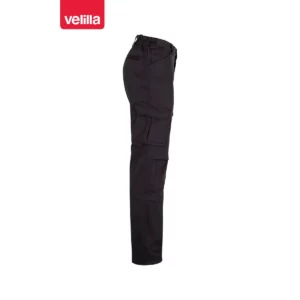 Pantalón algodón stretch Velilla 103012S Negro, vista lateral opuesta