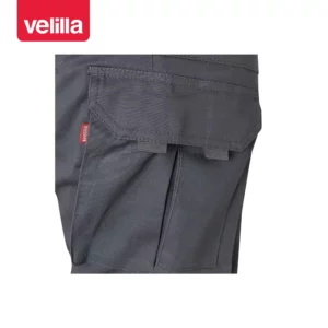 Pantalón algodón stretch Velilla 103012S Gris, detalle de bolsillo lateral