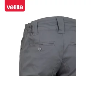 Pantalón algodón stretch Velilla 103012S Gris, detalle de bolsillo trasero