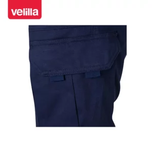 Pantalón algodón stretch Velilla 103012S Azul navy, detalle de tapeta y bolsillo lateral