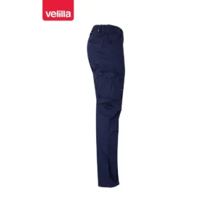Pantalón algodón stretch Velilla 103012S Azul navy, vista lateral opuesta